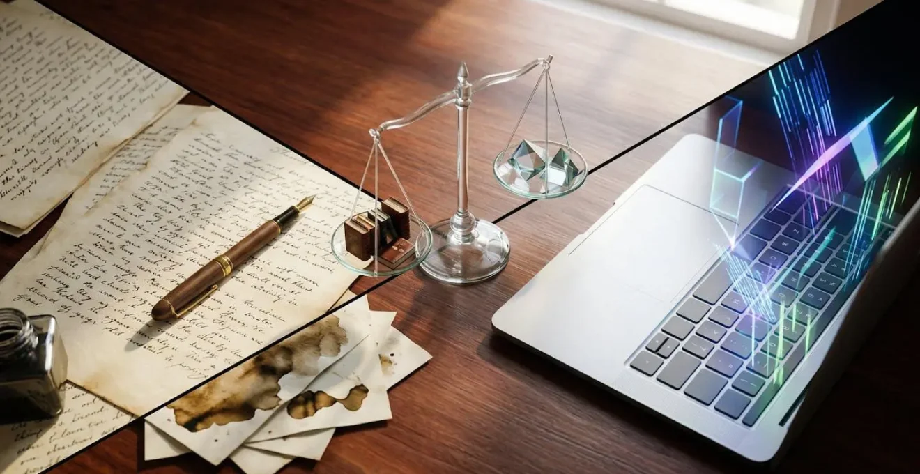 Balance symbolique entre intelligence artificielle et créativité humaine dans le contexte du droit d'auteur