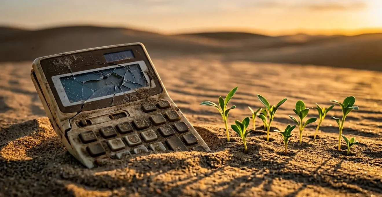 Concept abstrait de la mort de la règle des 3% de densité de mots-clés avec métaphore visuelle