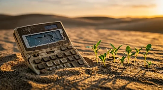 Concept abstrait de la mort de la règle des 3% de densité de mots-clés avec métaphore visuelle