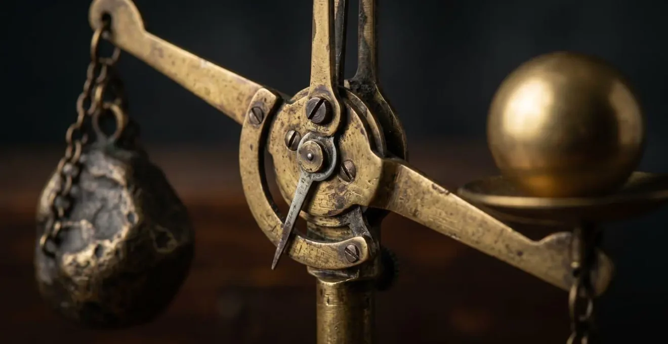 Balance symbolisant l'équilibre entre création humaine et assistance IA dans le respect des droits d'auteur