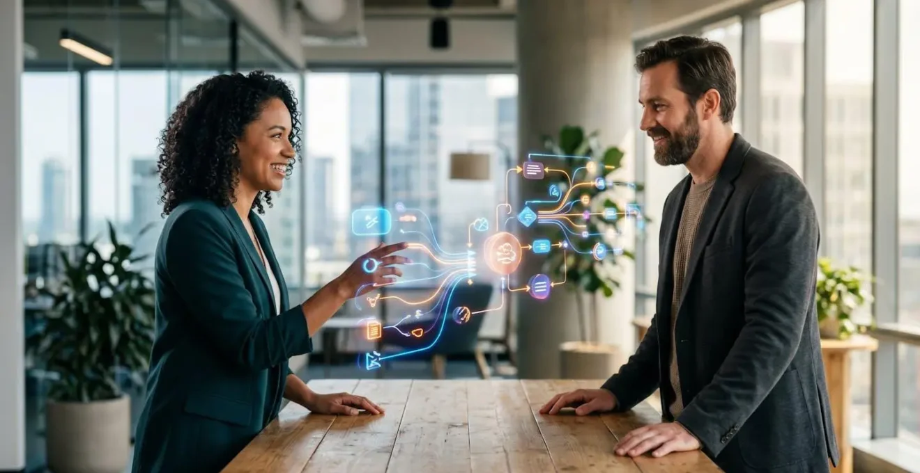 Représentation visuelle du modèle hybride entre internalisation et externalisation