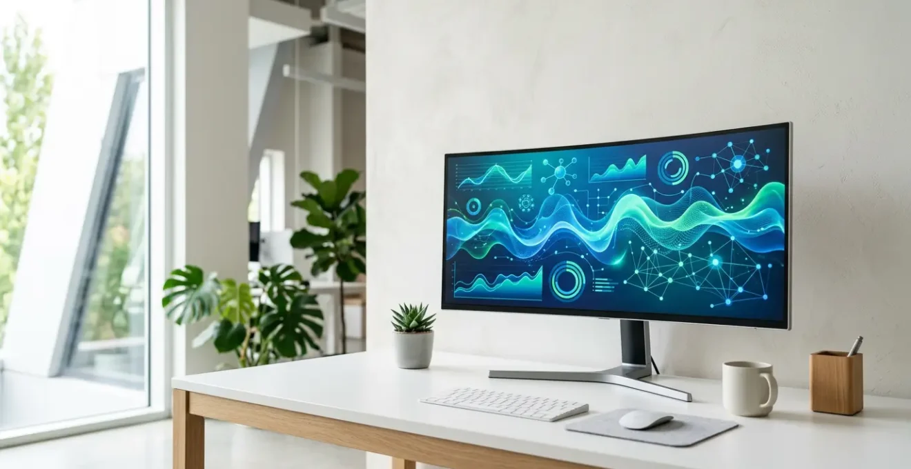 Tableau de bord analytique professionnel avec graphiques et métriques colorés