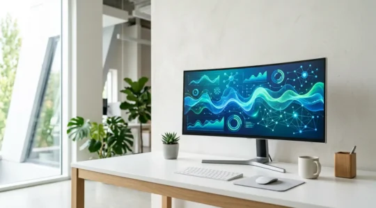 Tableau de bord analytique professionnel avec graphiques et métriques colorés