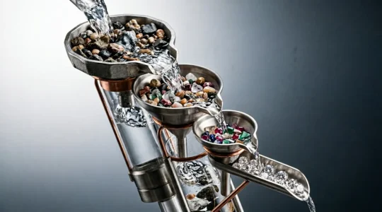 Représentation métaphorique du filtrage et de la qualification des leads marketing