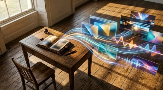 Univers narratif déployé du livre vers le web en transmedia storytelling